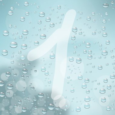 1 numaralı ıslak pencere üzerinde el yazısı