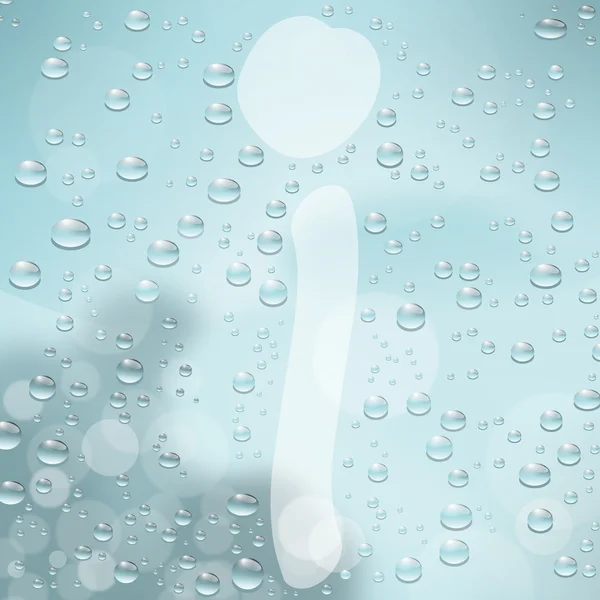 Lettre I et goutte d'eau — Image vectorielle