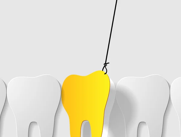 Nemocný zub stáhl — Stockový vektor
