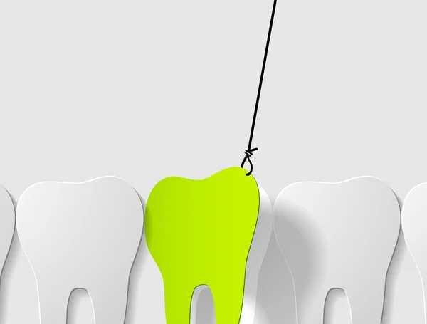 Хворий зуб витягується — стоковий вектор
