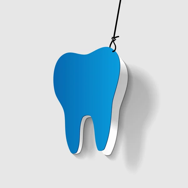 Diente enfermo arrancando — Archivo Imágenes Vectoriales