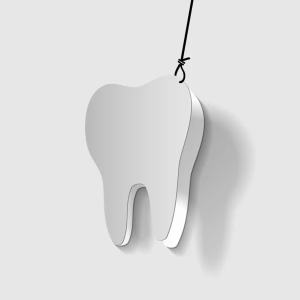 Kranker Zahn zieht ab — Stockvektor