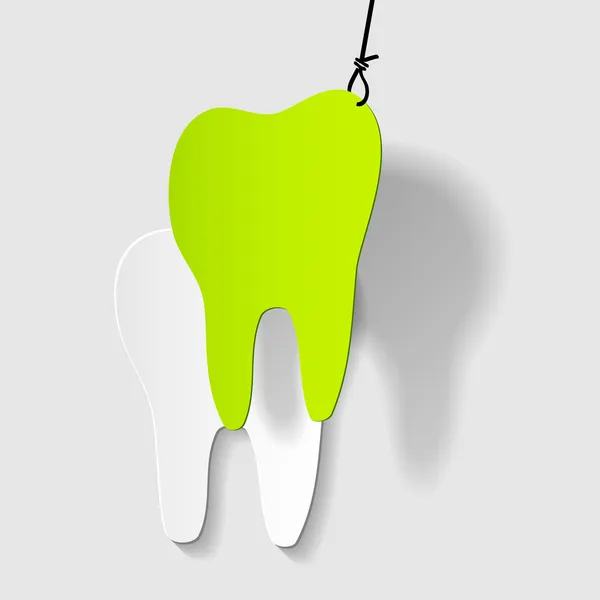 बीमार दांत बंद खींच रहा है — स्टॉक वेक्टर