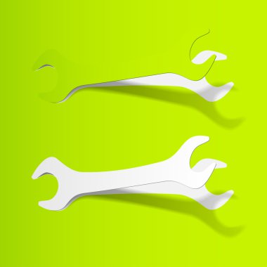 iki renkli İngiliz anahtarı simgesini