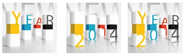 Nieuwe jaar 2014 technologie concept — Stockvector