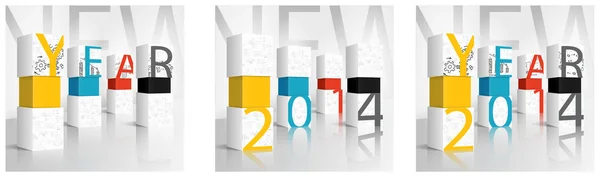 Ano Novo 2014 conceito de tecnologia Ilustração De Stock