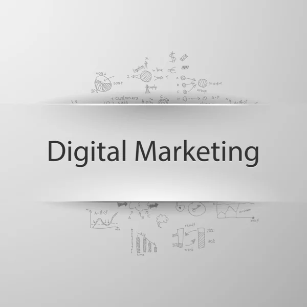 Marketing digital — Vector de stock