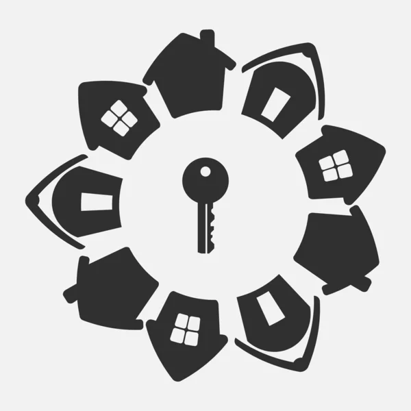Maison et clé — Image vectorielle
