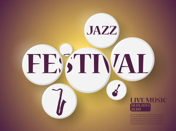 Cartel fiesta Jazz — Vector de stock