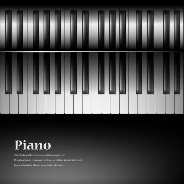 Teclas de piano — Vector de stock