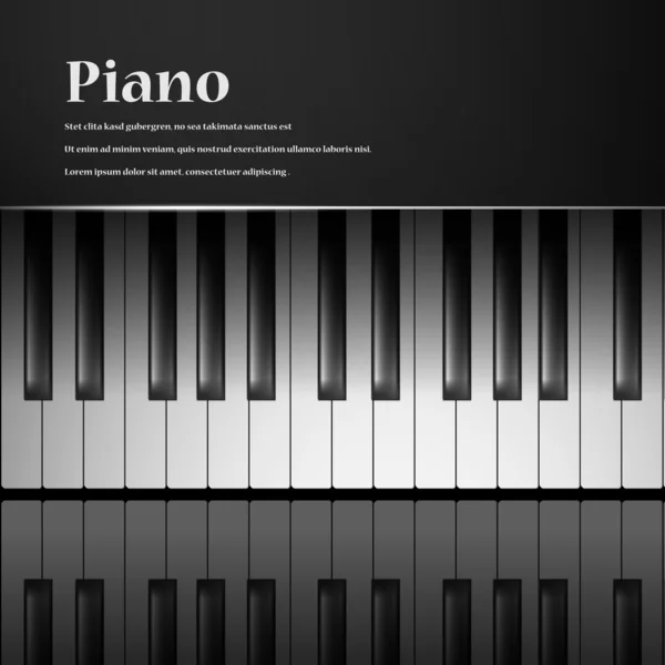 Teclas de piano — Vetor de Stock