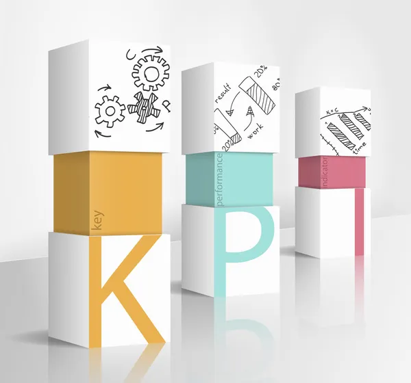 Concetto di kpi — Vettoriale Stock