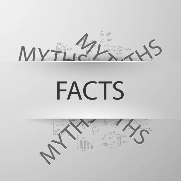 Fakten und Mythen — Stockvektor