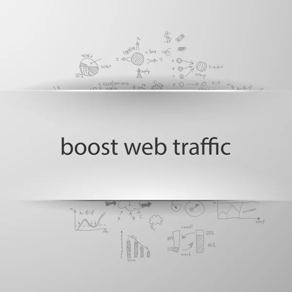 Boost web traffic — Stock Vector
