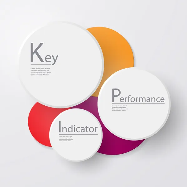 Illustrazione 3d di KPI — Vettoriale Stock