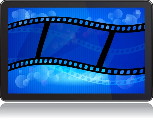 Tablet pc a filmový pás — Stockový vektor