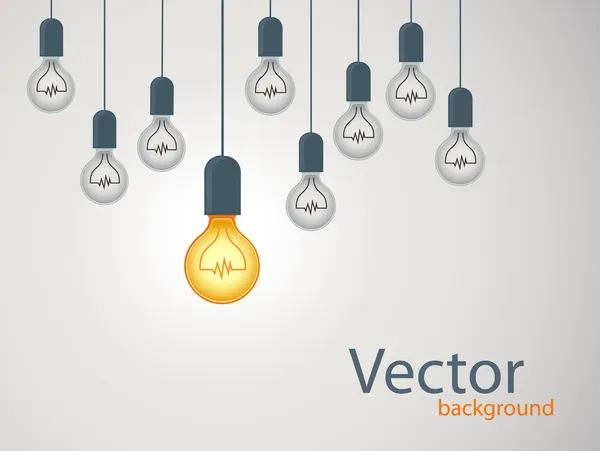 Llight lampa kreativ design. koncept idé — Stock vektor