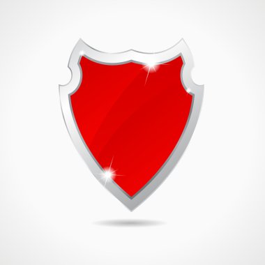 boş metal kalkan vektör simgesi. eps10