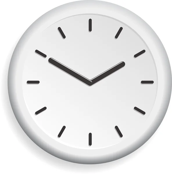 Oficina Reloj ilustración vectorial aislado en blanco — Vector de stock