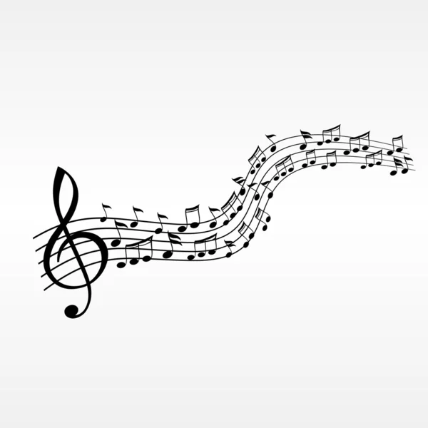 Notas musicales — Vector de stock