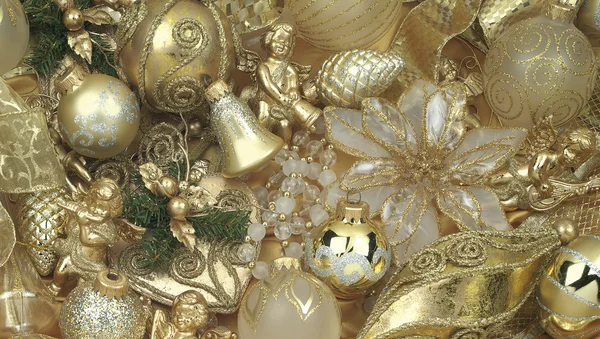 Textur guld Juldekoration — Stockfoto
