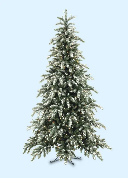 Árbol de Navidad iluminado sobre fondo —  Fotos de Stock