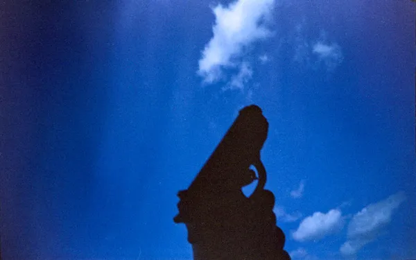 Spy Thriller Book Cover Design Man Holding Pistol Gun — Stock Photo, Image