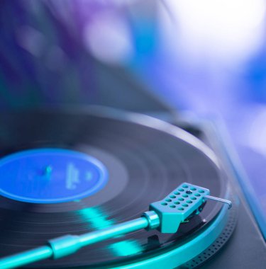 Uyum sağlama koleksiyonu dj remix parçaları için Retro vinil albüm kapağı deign fotoğraf.