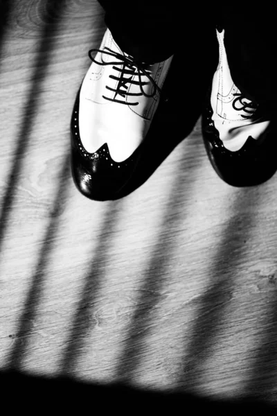 Professor Dançarino Dançando Salão Baile Boate Sapatos Dança Jazz — Fotografia de Stock