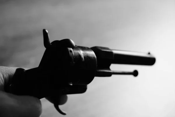 Detective Mâle Espion Tenant Pistolet Crime Thriller Livre Couverture Conception — Photo