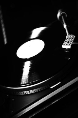 Kayıt çalar eski müzik tarzı 70 'ler, 80' ler ya da 60 'lar DJ için albüm kapağı deign.