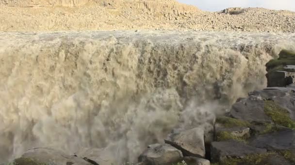 Dettifoss vattenfall — Stockvideo