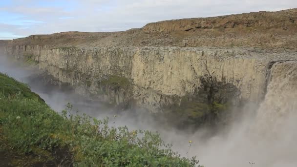 Dettifoss vodopád — Stock video