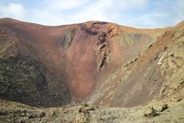 彩色的泥土的火山口 — 图库照片