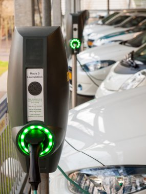 Charging station for electric cars clipart