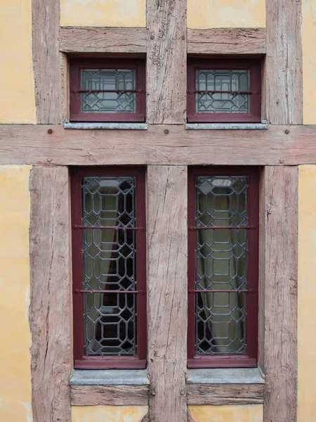 Fenster Holzrahmenwand — Stockfoto