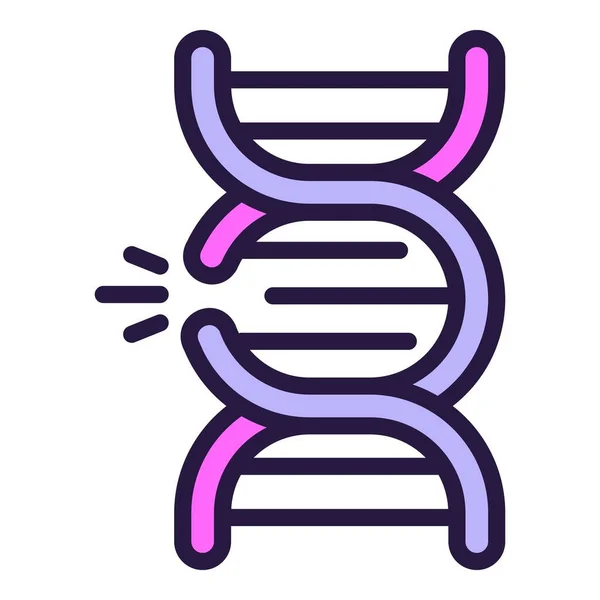 Cut dna icon outline vector. Genetic lab —  Vetores de Stock