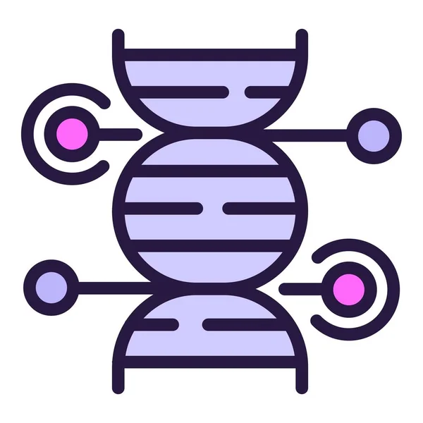 Dna experiment icon outline vector. Lab genetic — Vector de stock