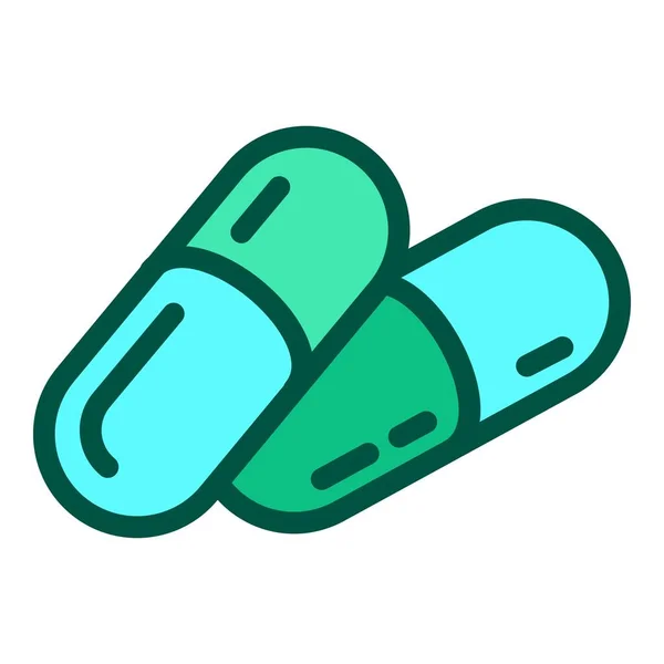 Antibiotic icon outline vector. Medicine tablet — Stockový vektor