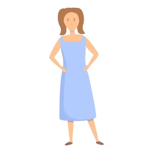 Girl fashion dress icon cartoon vector. Kid child — Image vectorielle