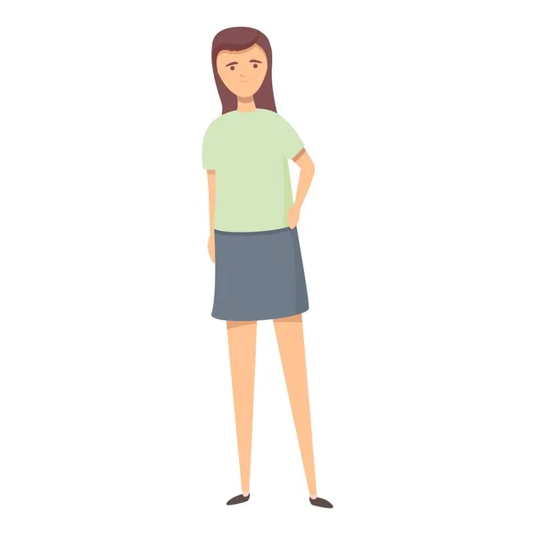 Shop skirt icon cartoon vector. Happy cute — Stockvektor