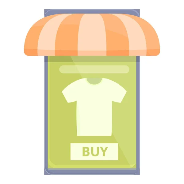 Cloth online store icon cartoon vector. Shop sale — стоковый вектор