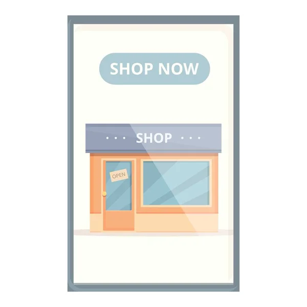Online shop sale icon cartoon vector. Mobile discount — стоковый вектор