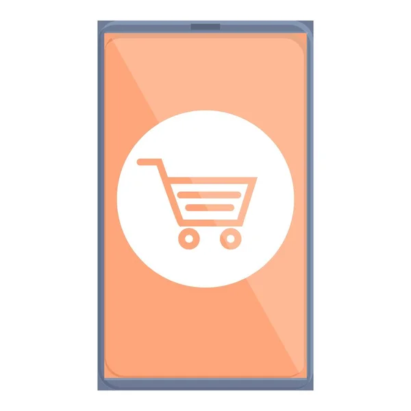 Discount smartphone shop icon cartoon vector. Digital card — 스톡 벡터