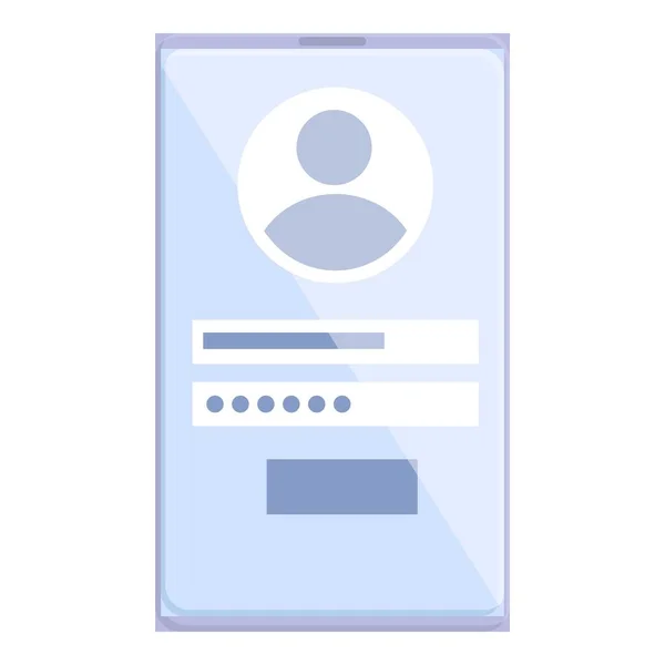 Account register icon cartoon vector. Online form — Wektor stockowy