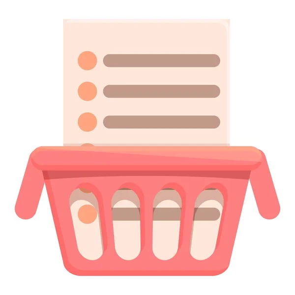 Shop basket wishlist icon cartoon vector. Online order — 图库矢量图片