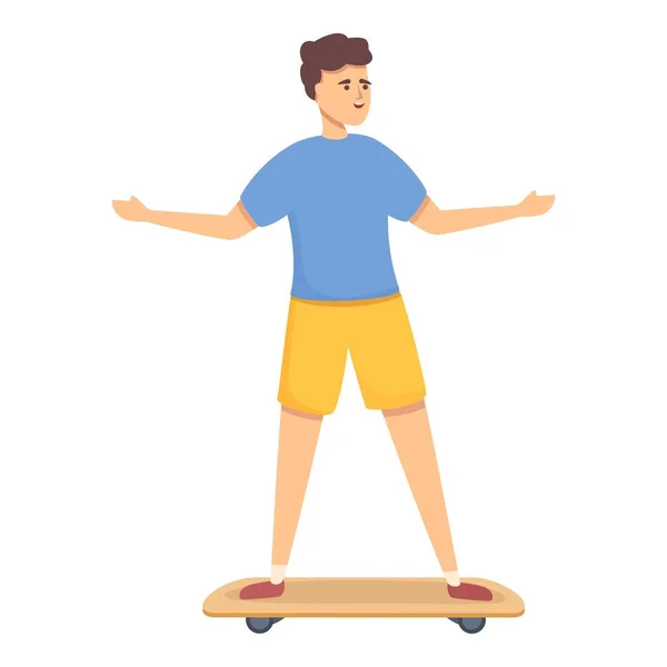 Boy on skateboard icon cartoon vector. Urban sport — Stockvektor