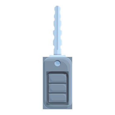 Car alarm keychain icon cartoon vector. Remote key