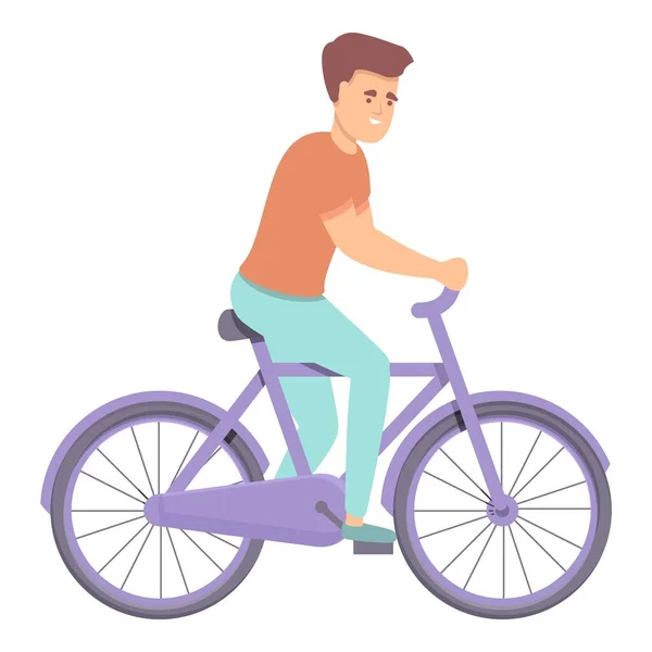 Mountain biking icon cartoon vector. Cycle race - Stok Vektor
