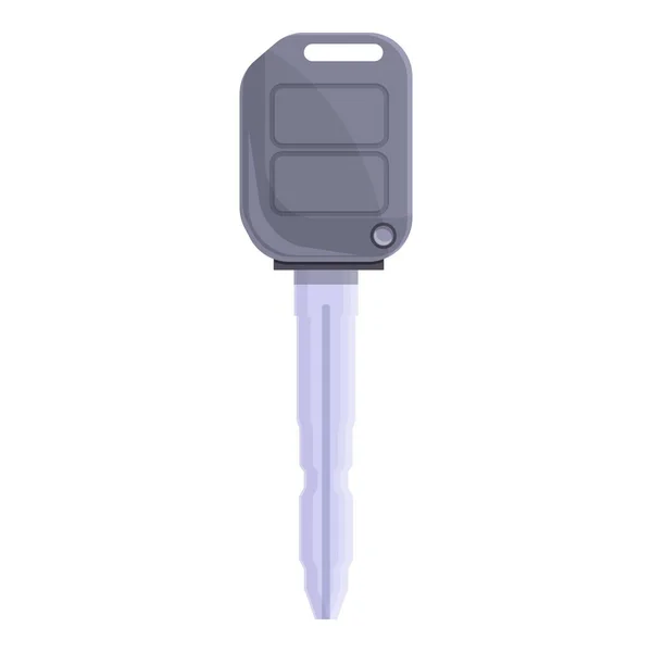 Plastic car alarm key icon cartoon vector. Remote system — Vetor de Stock